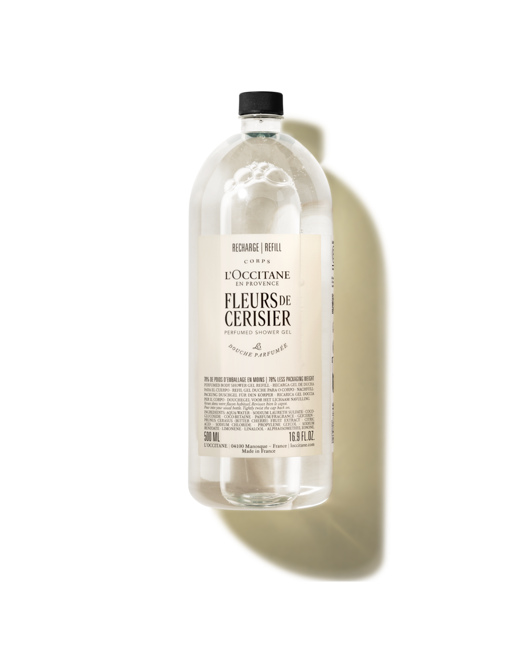 Eco-Refil Sabonete L&iacute;quido Corporal Perfumado Fleurs de Cerisier 500mL (Flor de Cerejeira), , rect